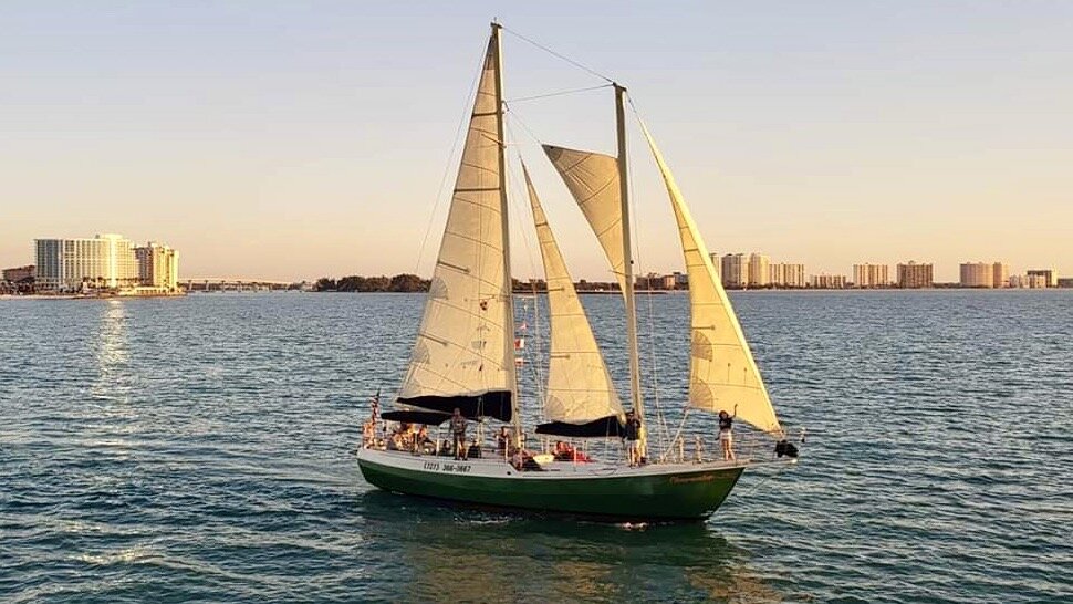 There's a boat for you out there—you just don't know it yet. Schooner Clearwater Sunset Sail Day Sail Clearwater Beach Dunedin St Petersburg Tampa