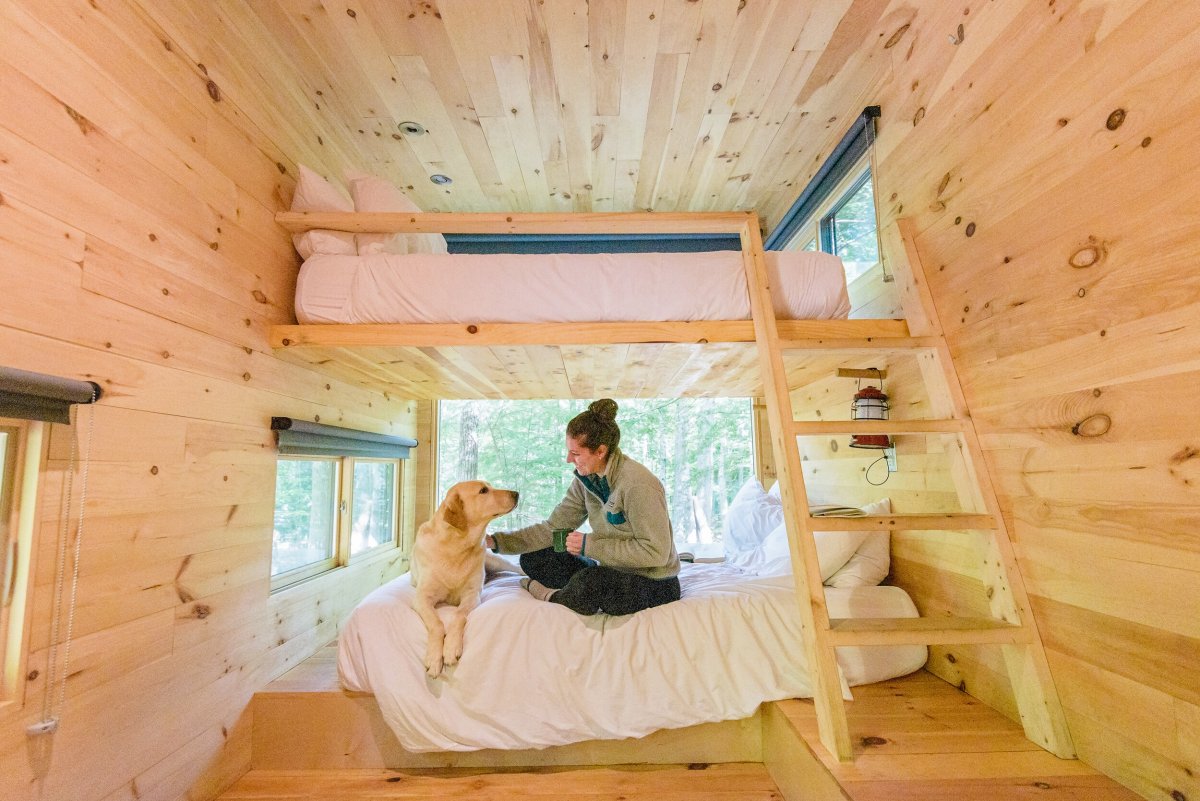 Go for the beach, and sta. Getaway Boston Dog Friendly Tiny House Trip With Love Oats Connecticut Dog Photography